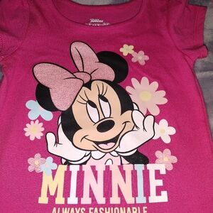 Minnie mouse short sleeve shirt size 3T. NWT